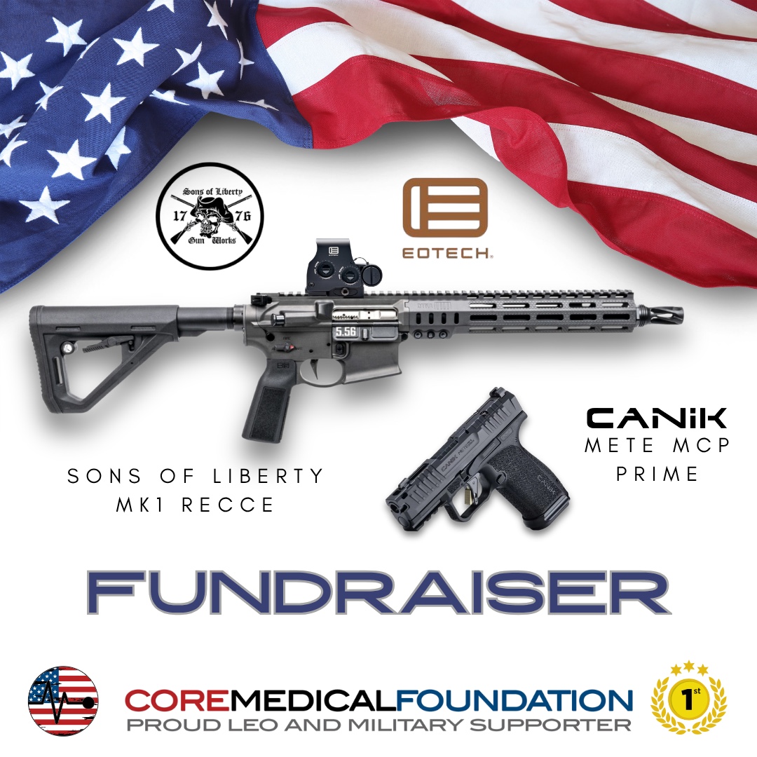 First prize — Sons of Liberty rifle, EOTECH sight, and Canik pistol